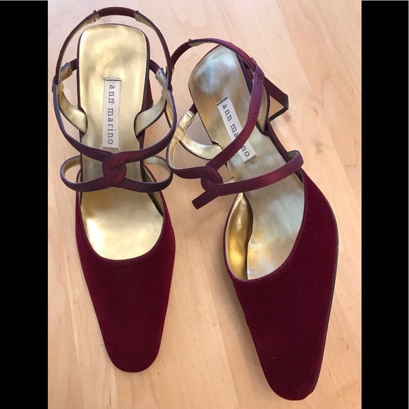NEW ANN MARINO Sz8.5M Slingback HEELS - Picture 1 of 6